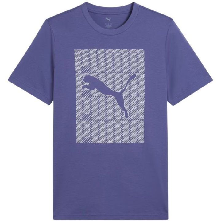 Vyriški medvilniniai marškinėliai Puma Graphics Wording, mėlyni