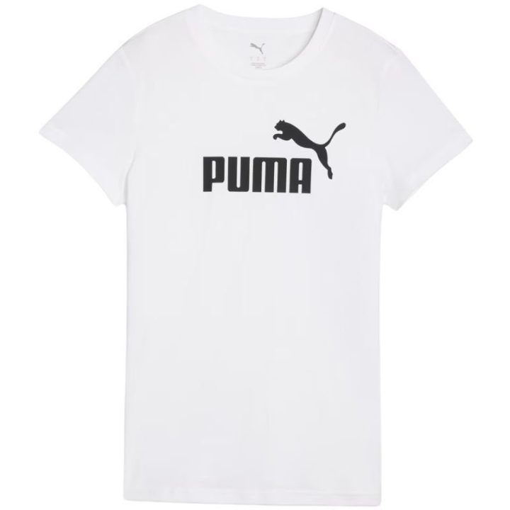 Moteriški medvilniniai marškinėliai Puma ESS No.1 Logo, balti