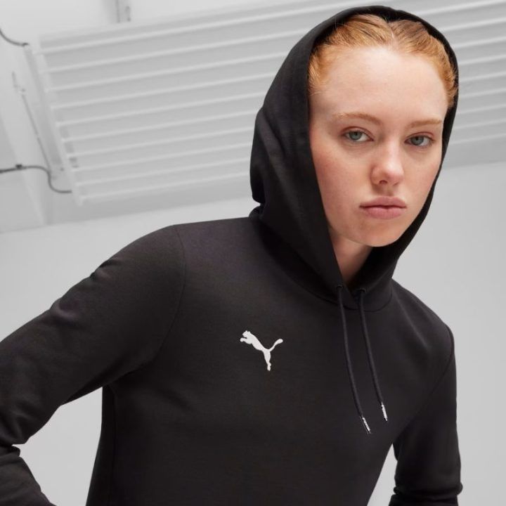Moteriškas džemperis su gobtuvu Puma Team Goal Casuals, juodas