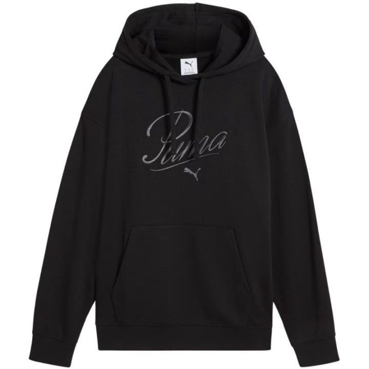 Moteriškas džemperis su kengūros kišene Puma Ess Script Comfort, juodas