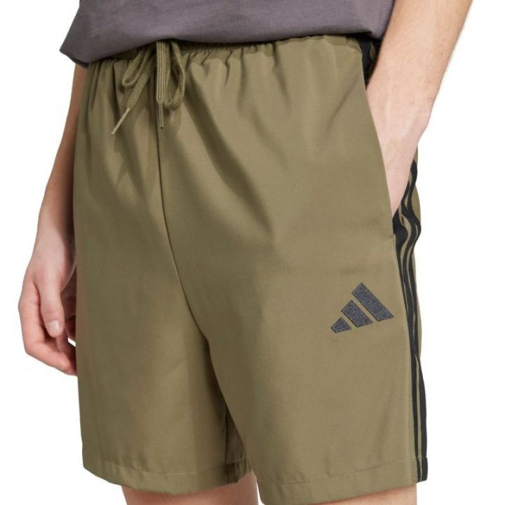 Vyriški šortai adidas Essentials 3-Stripes Chelsea, alyvuogių