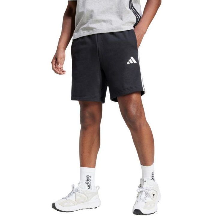 Vyriški medvilniniai šortai adidas Essential 3-Stripes, juodi