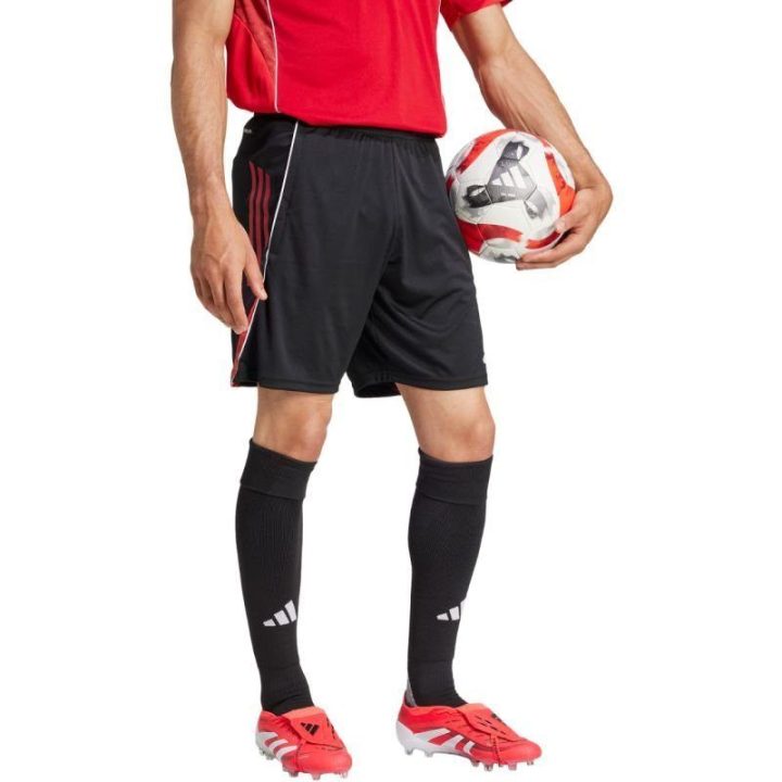 Vyriški treniruočių šortai adidas Tiro 25, juodi ir raudoni