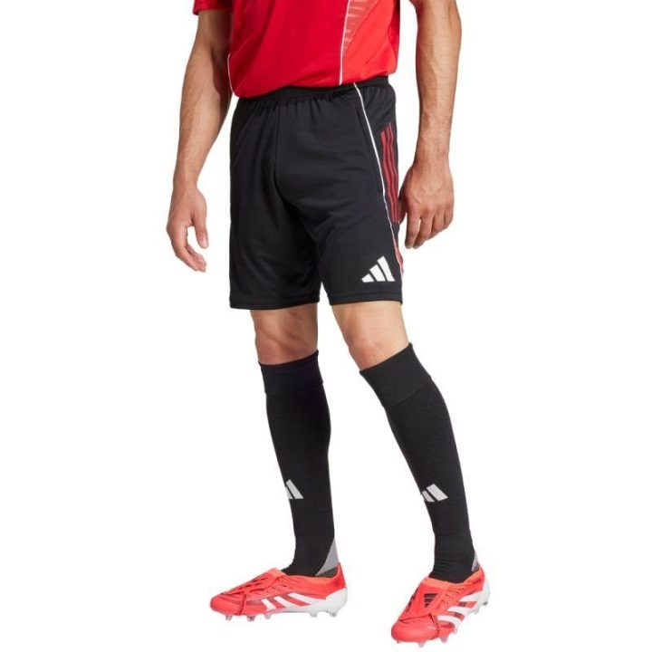 Vyriški treniruočių šortai adidas Tiro 25, juodi ir raudoni