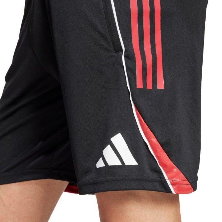 Vyriški treniruočių šortai adidas Tiro 25, juodi ir raudoni