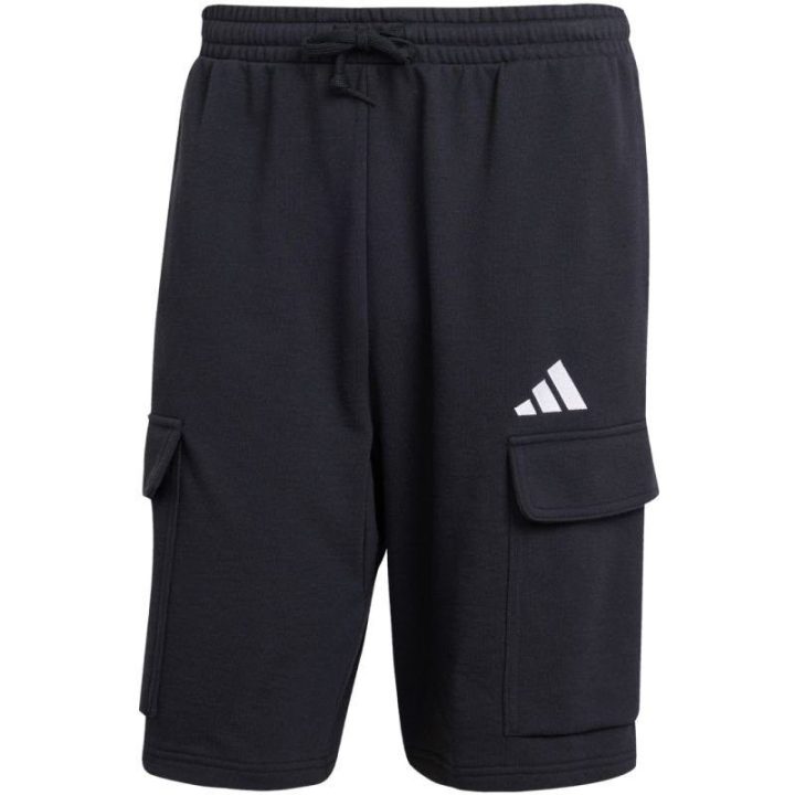 Vyriški medvilniniai kargo šortai adidas Essentials, juodi