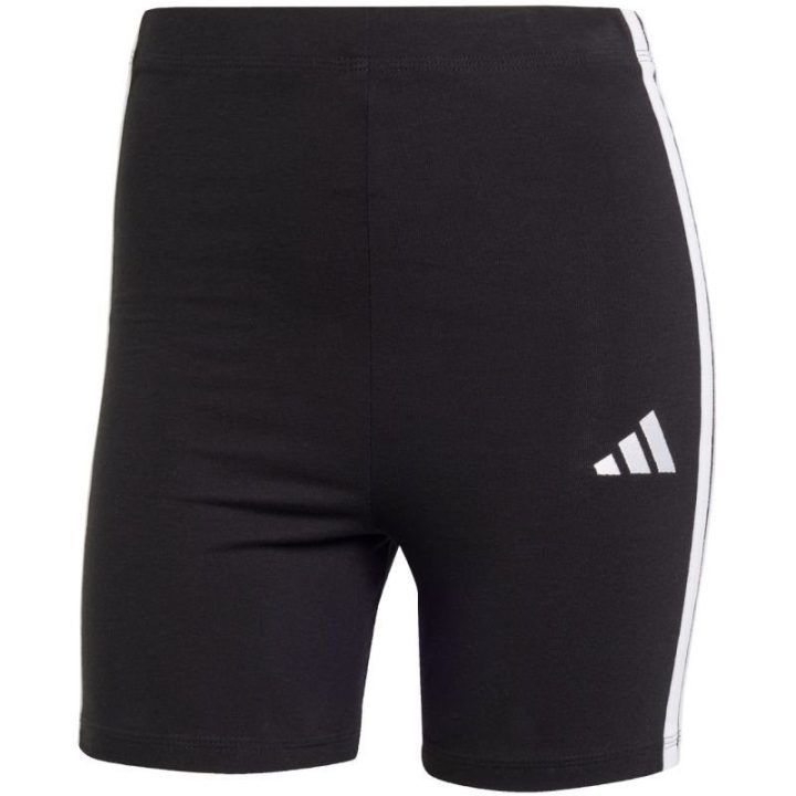 Moteriški šortai su aukštu liemeniu adidas Essentials, juodi