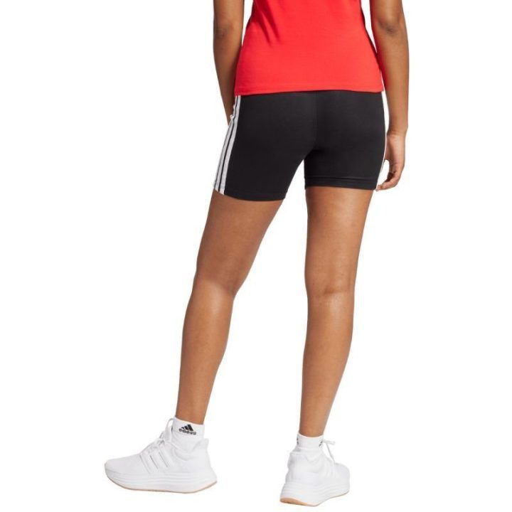 Moteriški šortai su aukštu liemeniu adidas Essentials, juodi