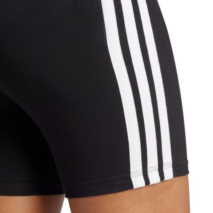 Moteriški šortai su aukštu liemeniu adidas Essentials, juodi