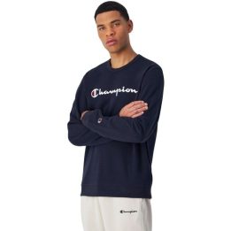 Vyriškas medvilninis džemperis Champion Crewneck, tamsiai mėlynas