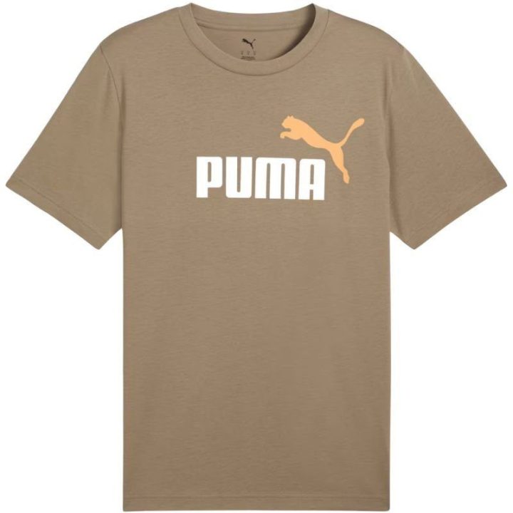 Vyriški marškinėliai Puma Ess 2 Color No.1 Logo, rudi