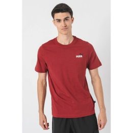 Vyriški medvilniniai marškinėliai Puma Ess+ 2, bordo
