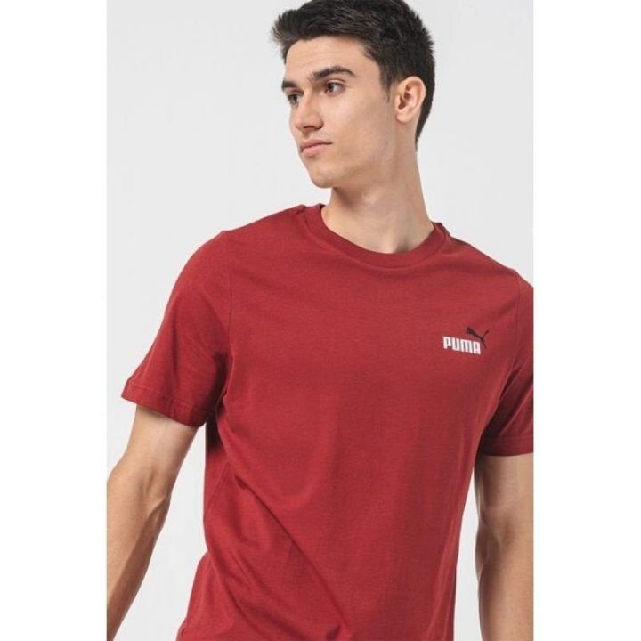 Vyriški medvilniniai marškinėliai Puma Ess+ 2, bordo