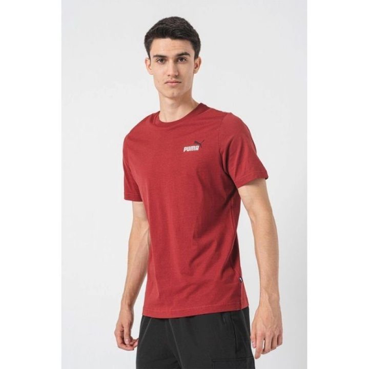Vyriški medvilniniai marškinėliai Puma Ess+ 2, bordo