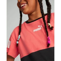 Vaikiški medvilniniai marškinėliai Puma Power Colorblock