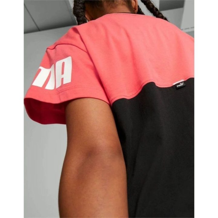 Vaikiški medvilniniai marškinėliai Puma Power Colorblock