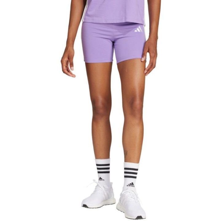 Moteriški šortai aukštu liemeniu adidas Essentials, violetiniai