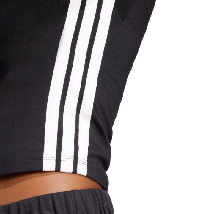 Medvilniniai moteriški marškinėliai adidas, juodi ir balti