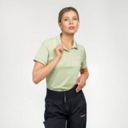 Moteriški polo marškinėliai treniruotėms Fitanu