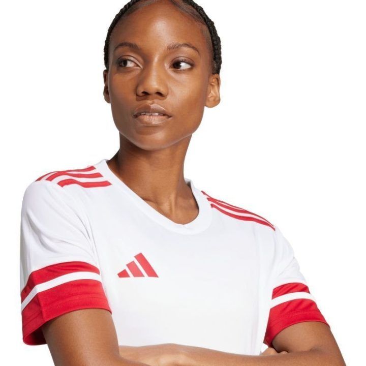 Moteriški prigludusio kirpimo marškinėliai adidas Squadra 25, balti