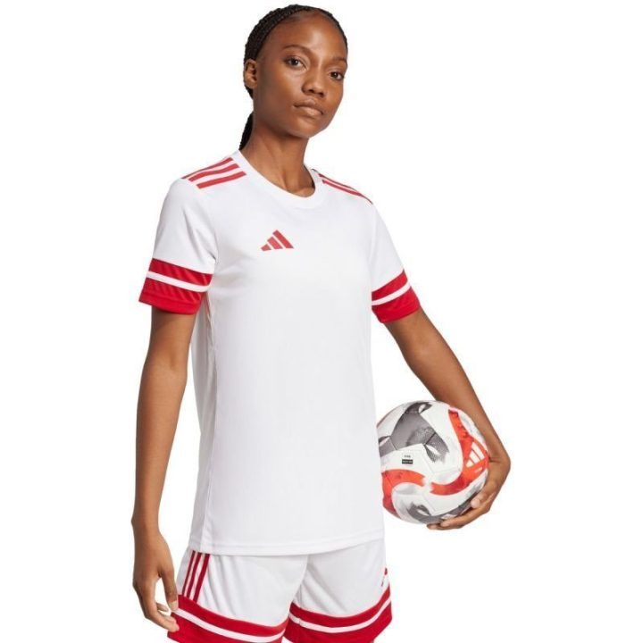 Moteriški prigludusio kirpimo marškinėliai adidas Squadra 25, balti