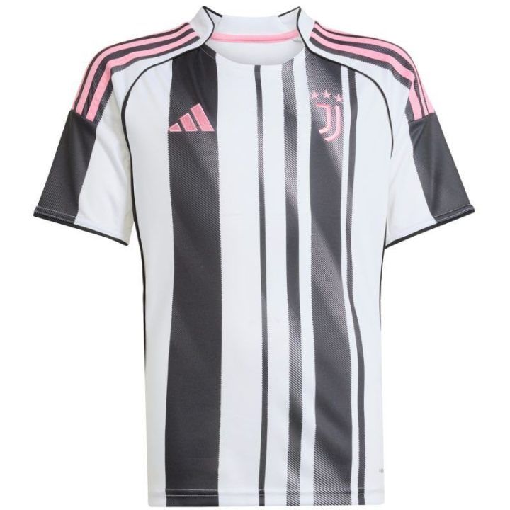 Vaikiški namų marškinėliai adidas Juventus 25/26, balti ir juodi