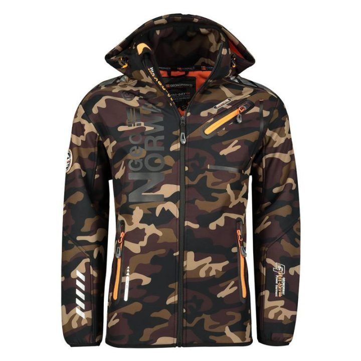 Vyriška striukė Geographical Norway Royaute, chaki-oranžinė