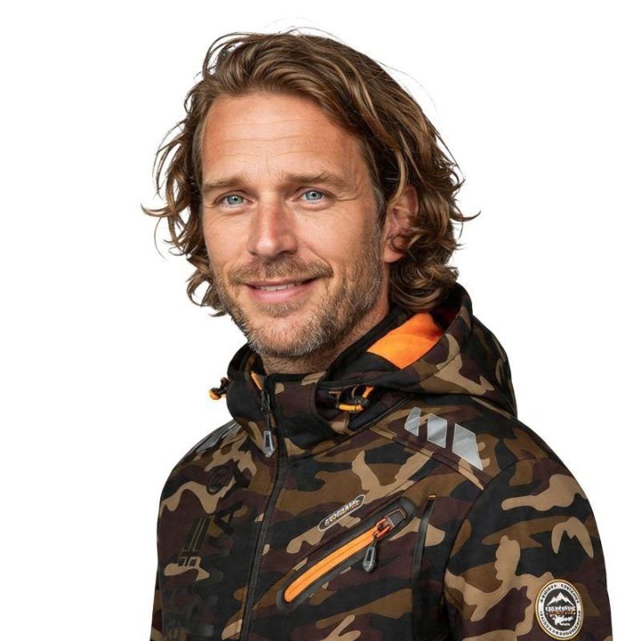 Vyriška striukė Geographical Norway Royaute, chaki-oranžinė