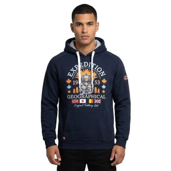 Vyriškas džemperis Geographical Norway Gakado DB 100, tamsiai mėlynas