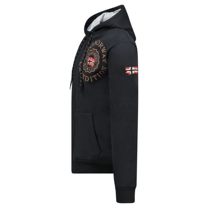 Vyriškas džemperis su gobtuvu Geographical Norway, juodas