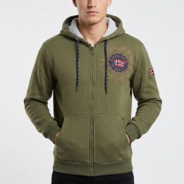 Vyriškas džemperis su gobtuvu Geographical Norway, chaki