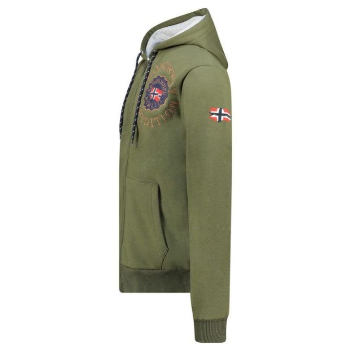 Vyriškas džemperis su gobtuvu Geographical Norway, chaki