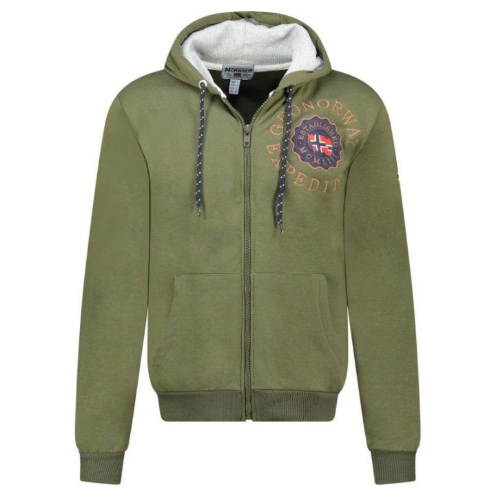 Vyriškas džemperis su gobtuvu Geographical Norway, chaki
