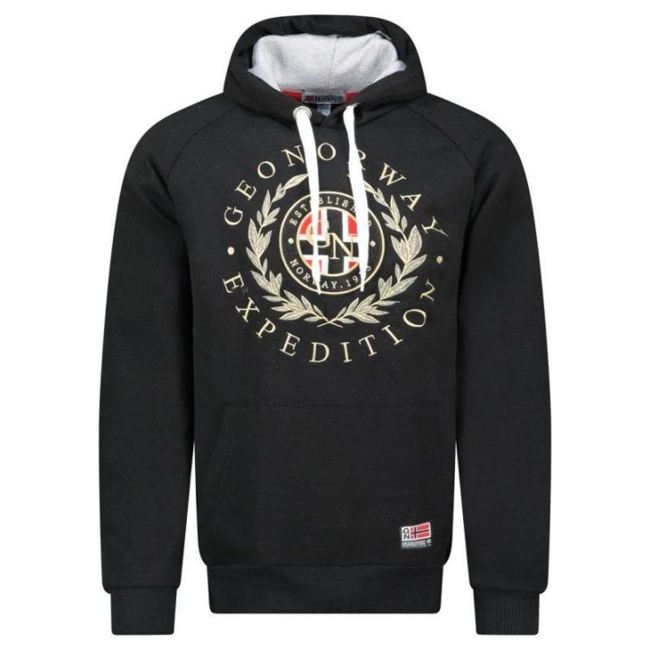 Vyriškas džemperis su gobtuvu Geographical Norway Giger DB 100, juodas