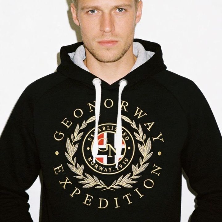 Vyriškas džemperis su gobtuvu Geographical Norway Giger DB 100, juodas