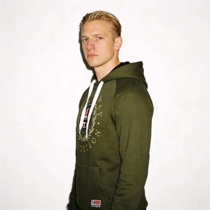 Vyriškas džemperis su gobtuvu Geographical Norway Giger, chaki