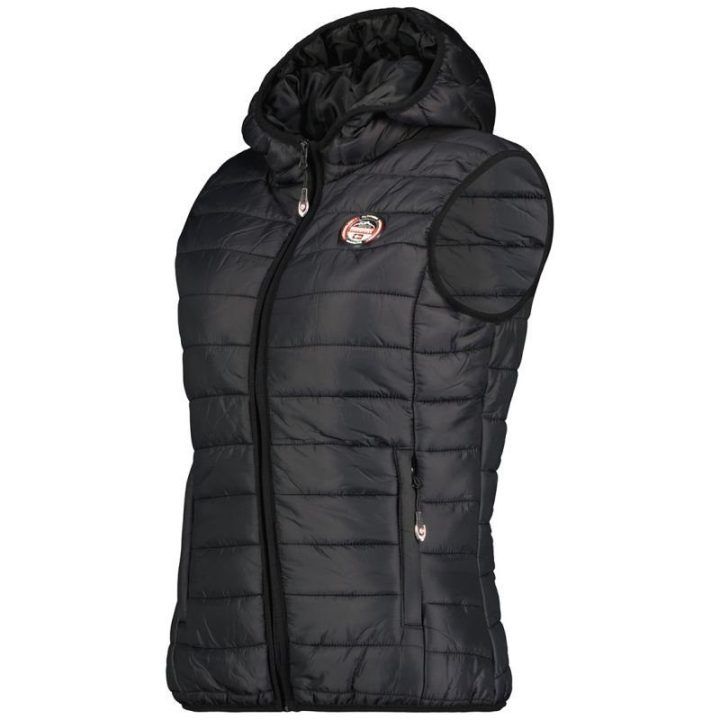 Liemenė mergaitėms su pašiltintu gobtuvu Geographical Norway, juoda