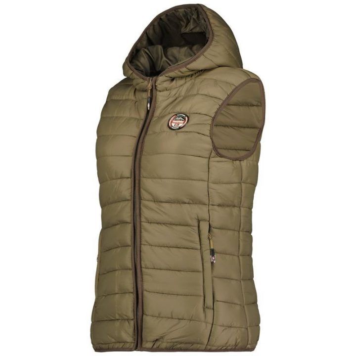 Liemenė mergaitėms su pašiltintu gobtuvu Geographical Norway, tamsiai melsvai pilka