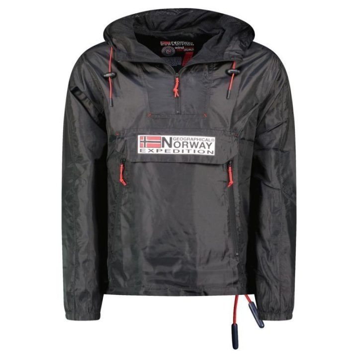 Vyriška striukė su hidrofobine danga Geographical Norway, juoda