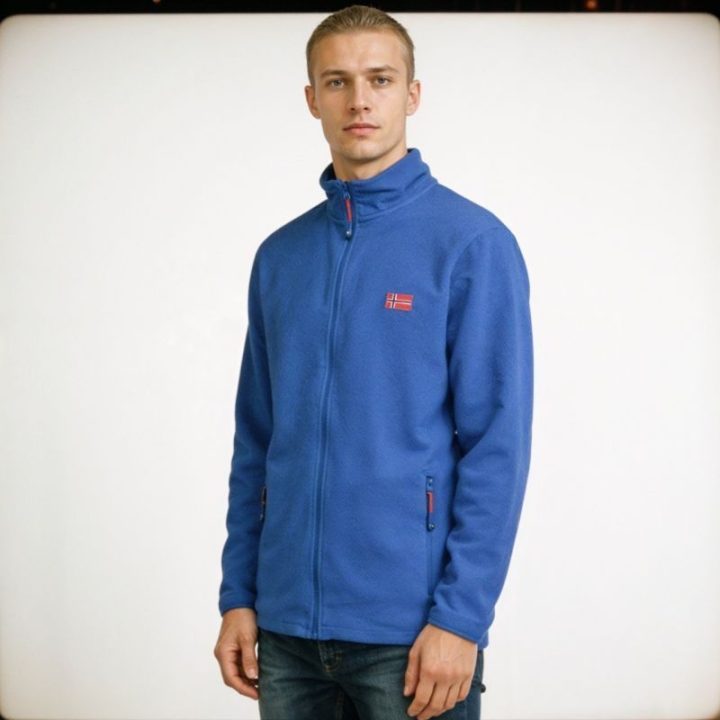 Vyriškas flisinis džemperis Geographical Norway, ryškiai mėlynas