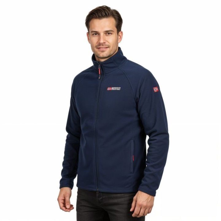 Vyriškas flisinis džemperis Geographical Norway, tamsiai mėlynas