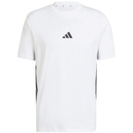 Vyriški medvilniniai marškinėliai adidas Essentials 3-Stripes, balti