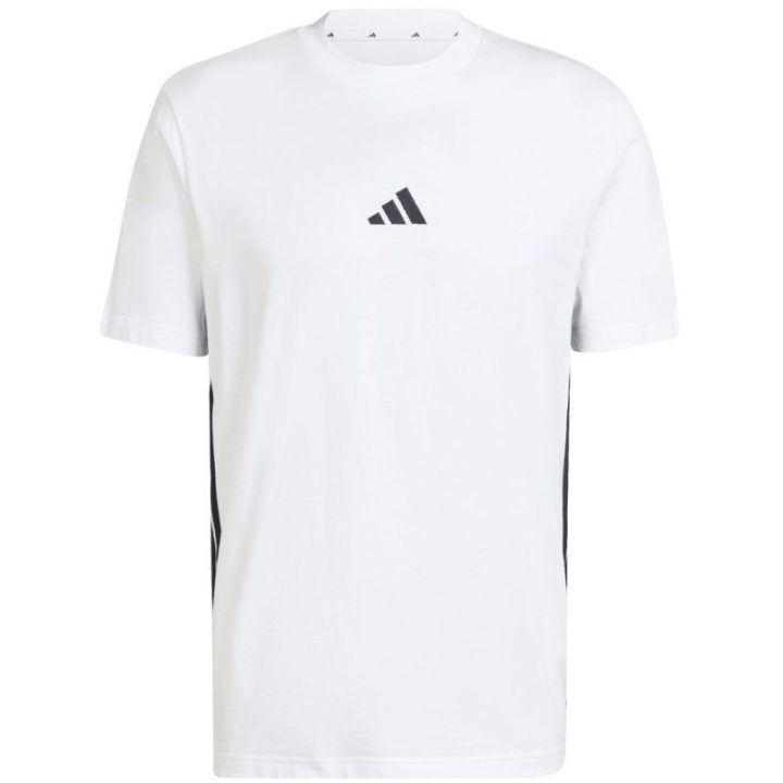 Vyriški medvilniniai marškinėliai adidas Essentials 3-Stripes, balti