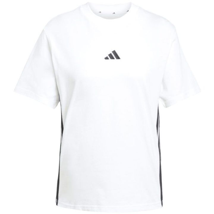 Moteriški marškinėliai adidas Essentials 3-Stripes, balti