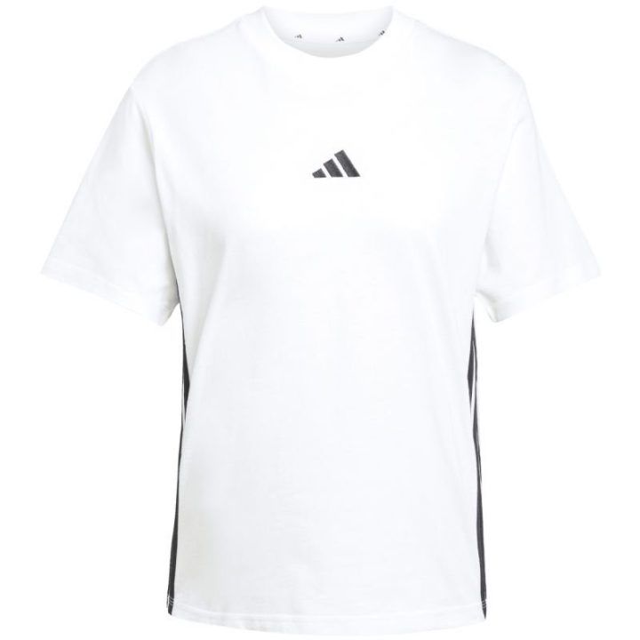 Moteriški marškinėliai adidas Essentials 3-Stripes, balti