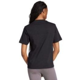 Moteriški medvilniniai marškinėliai adidas Essentials 3-Stripes, juodi