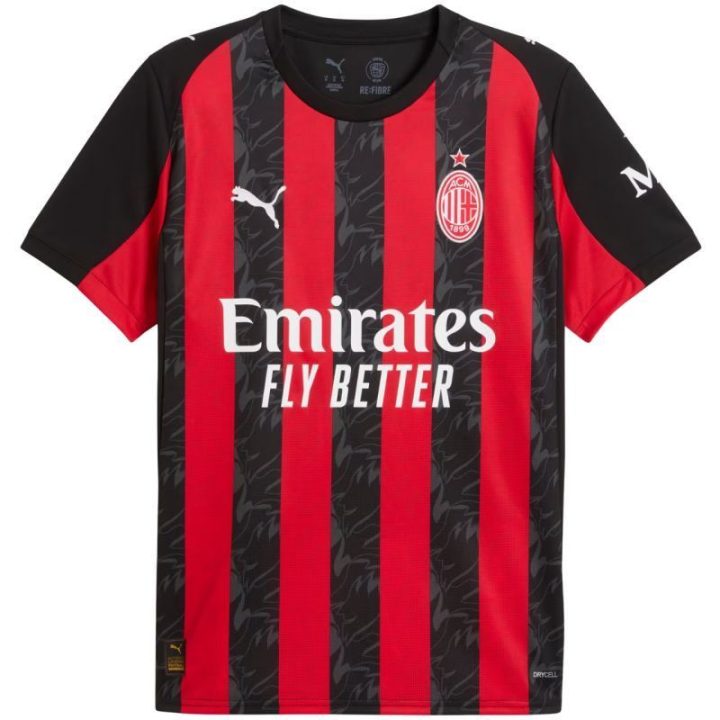 Vyriški namų futbolo marškinėliai Puma AC Milan, juodi ir raudoni
