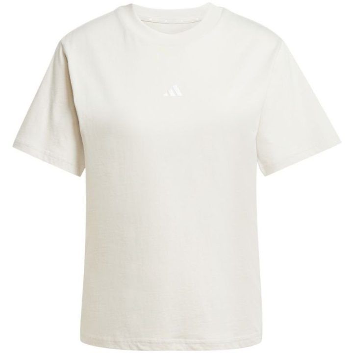 Moteriški medvilniniai marškinėliai adidas Essentials, smėlio