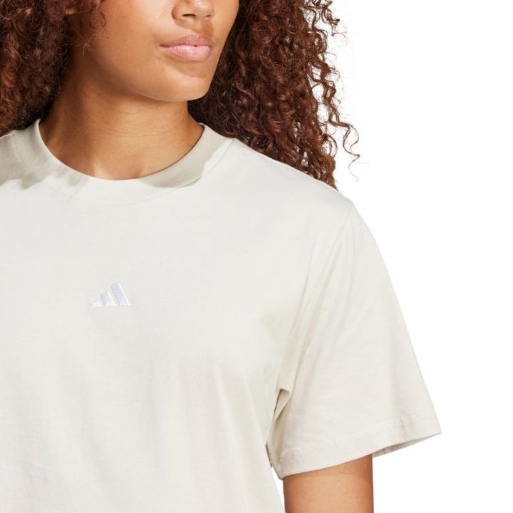 Moteriški medvilniniai marškinėliai adidas Essentials, smėlio