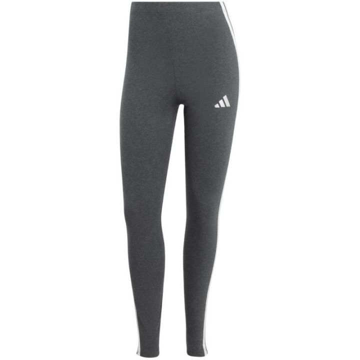 Moteriškos medvilninės tamprės adidas Essentials 3-Stripes, pilkos